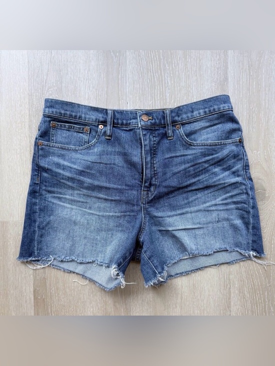 Madewell Pants - Madewell High-Rise Denim Shorts Sz 31 Raw Hem Medium Wash Cut Offs Coastal Boho